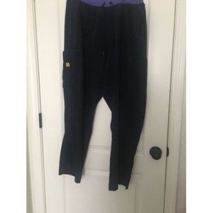 1 Pc Spread Good Cheer Womens Drawstring Scrub Pants Size 3X Scrub Blue Purple